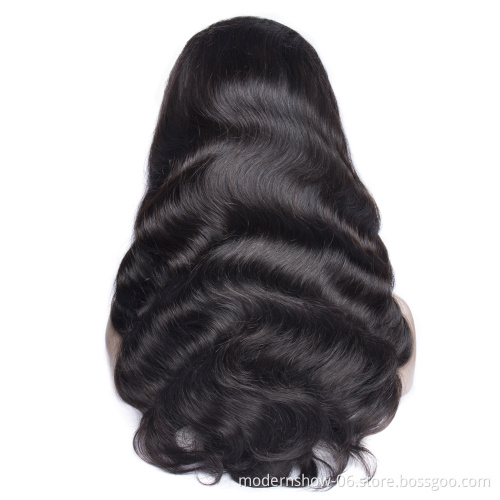 Human Hair Lace Wigs with Bangs 150 180 Density Straight 100% Virgin Remy Human Hair Lace Front Wig Brazilian Hair Swiss Lace